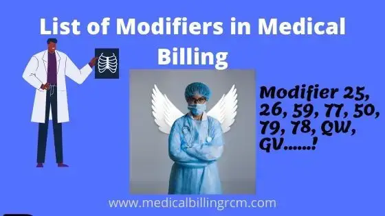 modifiers list in medical billing