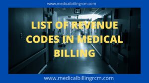 List of Revenue Codes 2025 - Medical Billing RCM