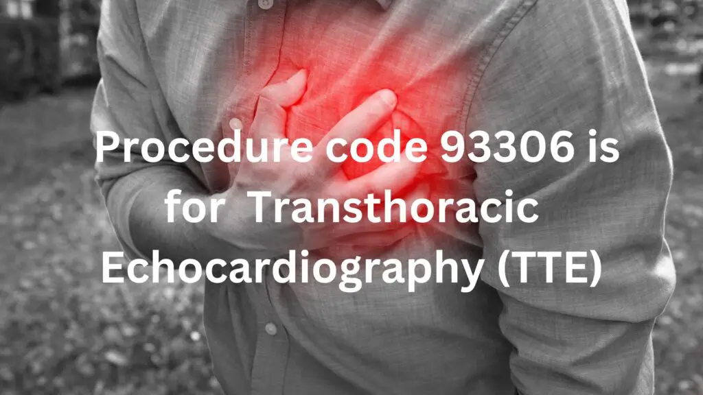 procedure code 93306 is for cardiac ultrasound or echocardiography