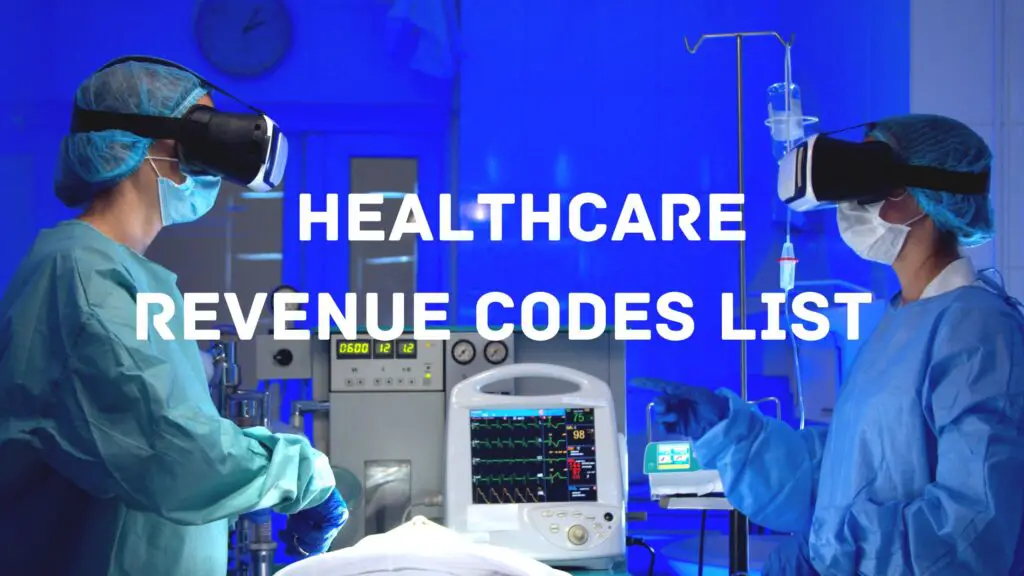CMS revenue codes list