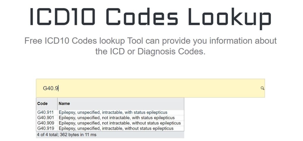 ICD 10 Code for Epilepsy